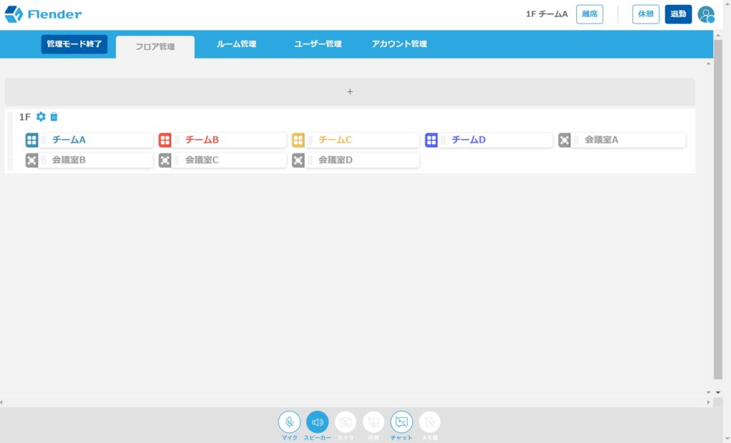 フロア設定画面